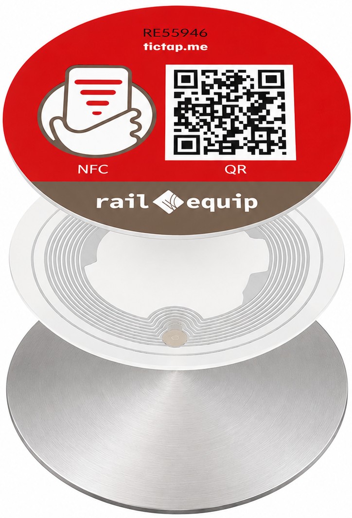 Etiqueta digital NFC Rail Equip